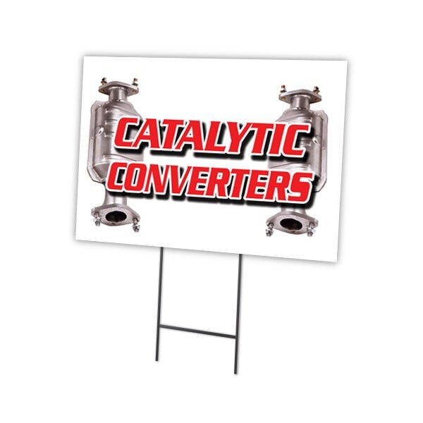 Signmission Catalytic Converters Yard & Stake outdoor plastic coroplast window, C-2436-DS-Catalytic Converters C-2436-DS-Catalytic Converters - main
